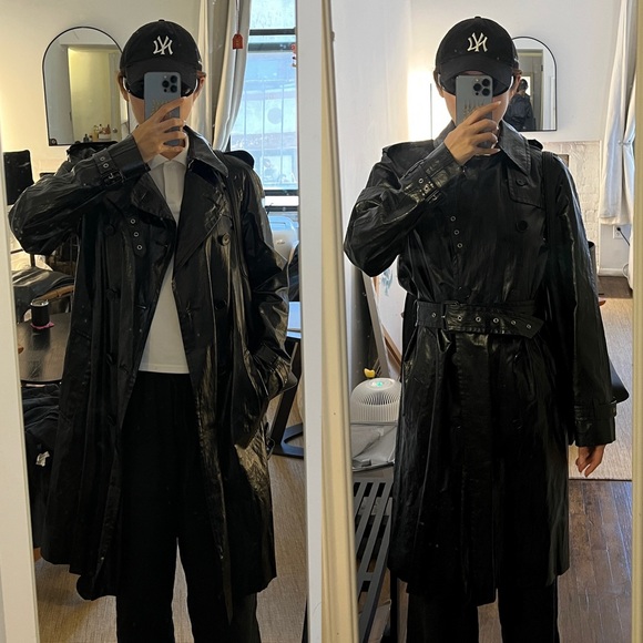 Saint Laurent black oversized trench coat with original dust bag - Picture 10 of 14